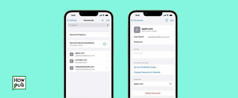 Accessing saved passwords on iPhone