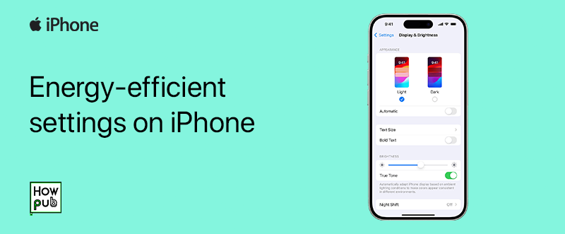 Energy-efficient settings on iPhone