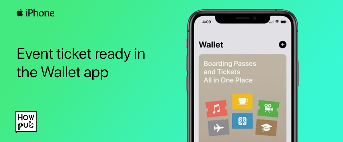 Event ticket ready in the Wallet app