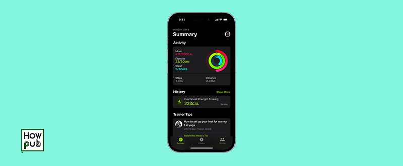 Tracking workouts using the Fitness app on iPhone