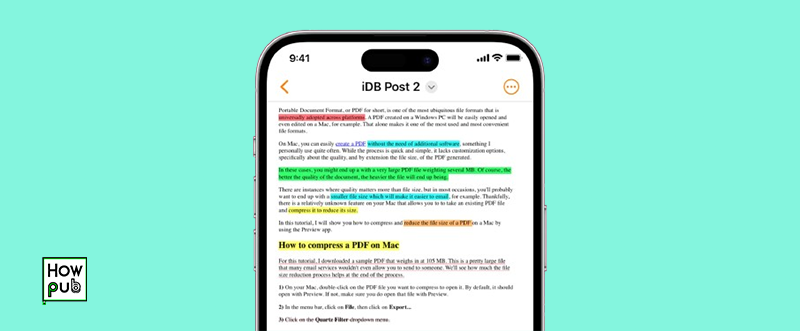 Highlight Text on iPhone