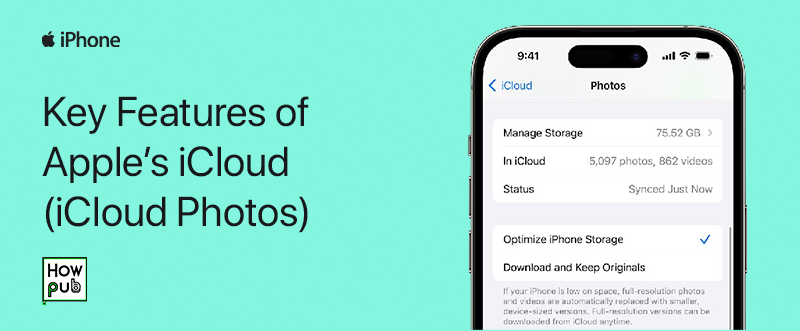 iCloud Photos feature for photo storage and syncing