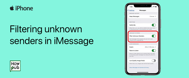 Filtering unknown senders in iMessage