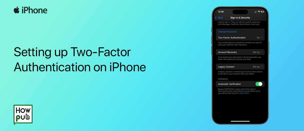 Setting up Two-Factor Authentication on iPhone