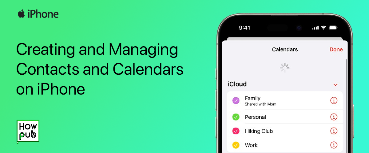 Creating and Managing Contacts and Calendars on iPhone