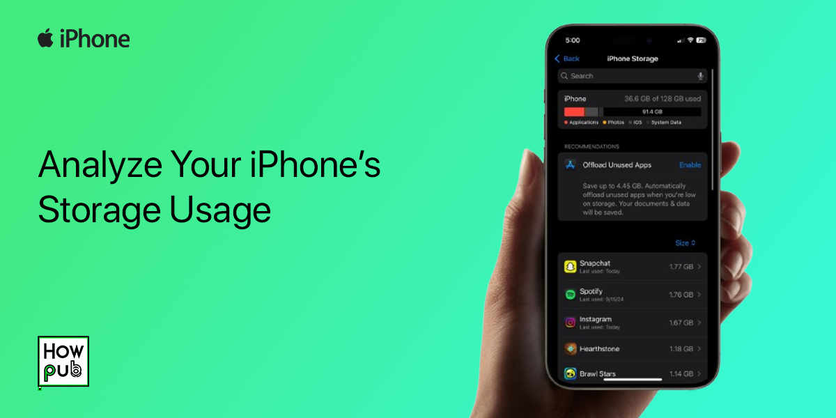 Check iPhone storage usage