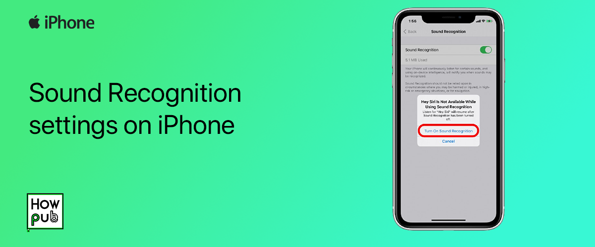 Sound Recognition settings on iPhone