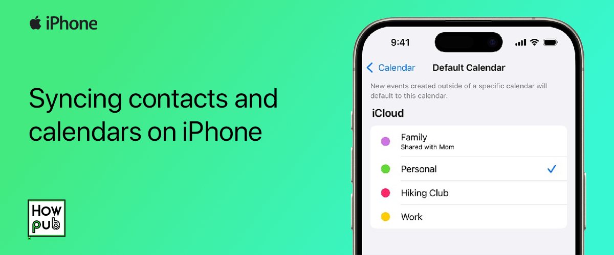 Syncing contacts and calendars on iPhone