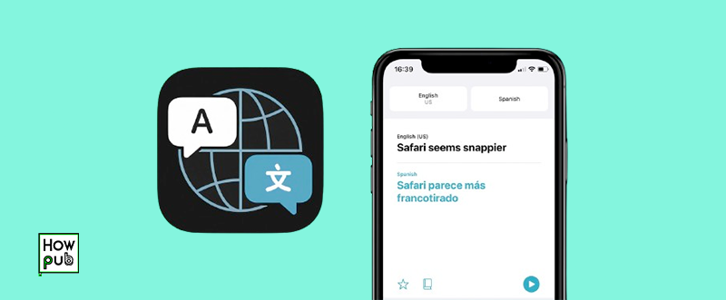 Using Apple Translate app for language translation on iPhone